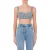 Moschino Denim Bralette With Rhinestones Blue