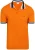 Sun68 Poloshirt Multistripes Collar Oranje