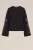 WE Fashion – Dames Sweater met embroideries – Regular fit – Zwart – Katoen –