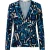 Top met V-hals en lange mouwen en geometrische print