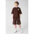 Shoeby regular waist sweatshort donkerbruin