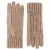 Roeckl Vingerhandschoenen ‘CABLED CHARM’  beige / sand / lichtbeige / donkerbeige