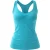 Racerback stretchtop met geplooide voorkant en geborduurde details op de achterkant.