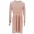 Dior gebreide mini-jurk met lange mouwen en onderrok in roze viscose