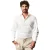 Overhemd wit Ledub Modern fit katoen effen beige knoop