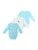 DIM Rompertje/body  turquoise / grijs / wit