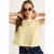 Linnenmix Korte Mouwen Crewneck Blouse