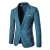 Oceaanblauwe slim-fit zakelijke casual blazer