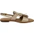 Tod’s platte sandalen met franjes in metallic goudkleurig leer