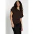 Bruuns Bazaar blouse met parels – donkerbruin