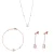 Orphelia ‘Elodie’ Dames 925 Sterling Zilveren Set: Ketting + Armband + Oorbellen – Roze SET-7419