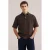 WE Fashion boxy polo fijn gebreid bruin