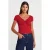 Dames Katoenen Crop Blouse met Volants