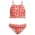 Orange Stars crop bikini met ruches roze/rood