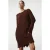 TRENDYOLMİLLA Dames Bruin Effen Extra Kort / Super Mini Lang Casual Recht Jurken