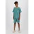 Vingino regular waist gestreepte sweatshort groen