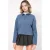 Relaxed Fit Crop Trui met Ritskraag