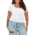 Brave Soul Dames/Dames Geribd Plus T-shirt (Wit)