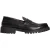 Roberto Pepe Luxe Zwarte Kalfsleren Mannen Loafer