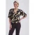 Lady Day top met dierenprint zwart
