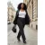 Trendyol Curve Dames Zwart Dierenprint Wijde pijp Hoge taille Grote maten Jeans