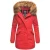 Marikoo dames winterparka met afneembare imitatiebontkraag & capuchon