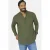 Jan Vanderstorm loose casual overhemd Plus Size olijfgroen