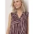 Street One Dames Blousetop met bowlingkraag en knoop in Rood