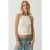 Geribbelde Halternek Croptop Blouse