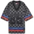Tommy Jeans Heren geruit Sweatshirt met halve mouwen (Zwart)
