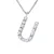 Collar ABC Diamonds 0.06 Cts LETTER “U” 18K wit