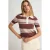 TRENDYOLMİLLA Dames Beige Gestreept Kort Getailleerd Blouses