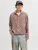 JACK & JONES Overhemd ‘JORAustin’  bruin / wit