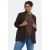 ONLY CARMAKOMA Plus Size regular blazer met plooien – donkerbruin