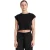 Arena Women’s Logo Crop Tee Black-white