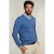 River Woods Basic V-neck Pullover Dark Denim Mix Blue