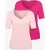 Street One Dames Shirt met hartvormige halslijn in een pak van 2 in Roze|Pink