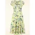 Topvintage exclusive ~ Miley Flower swing jurk in citroengeel