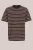 WE Fashion – Heren regular fit T-shirt met met strepen – Regular fit – Donkerbruin – Katoen –