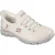 Skechers Slip-Ins Glide Step Vibey Mesh Dames Witte Sneakers