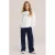 WE Fashion loose fit joggingbroek – marineblauw/wit