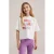 WE Fashion T-shirt wit/paars
