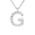 Ketting Diamonds 0.07 Cts alfabet letter “G” witte goud 18 Karaat