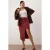 Trendyol Curve Dames Bordeaux Effen Midi Kokerrok- rok Grote maten Rokken