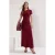 TRENDYOLMİLLA Dames Bordeaux Effen Maxi Kort Casual A-lijn Jurken