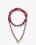 Bonnie Studios Funky Burgundy Long Necklace Bordeaux Ketting
