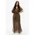 Fifth House maxi jurk donkerbruin