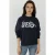 Geprinte Crewneck Langsleeve Verhoogde Sweater