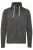 !Solid Fleece jas ‘Luki’  bruin / donkergrijs / wit