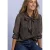 Chiffonblouse met lange mouwen en strikdetail